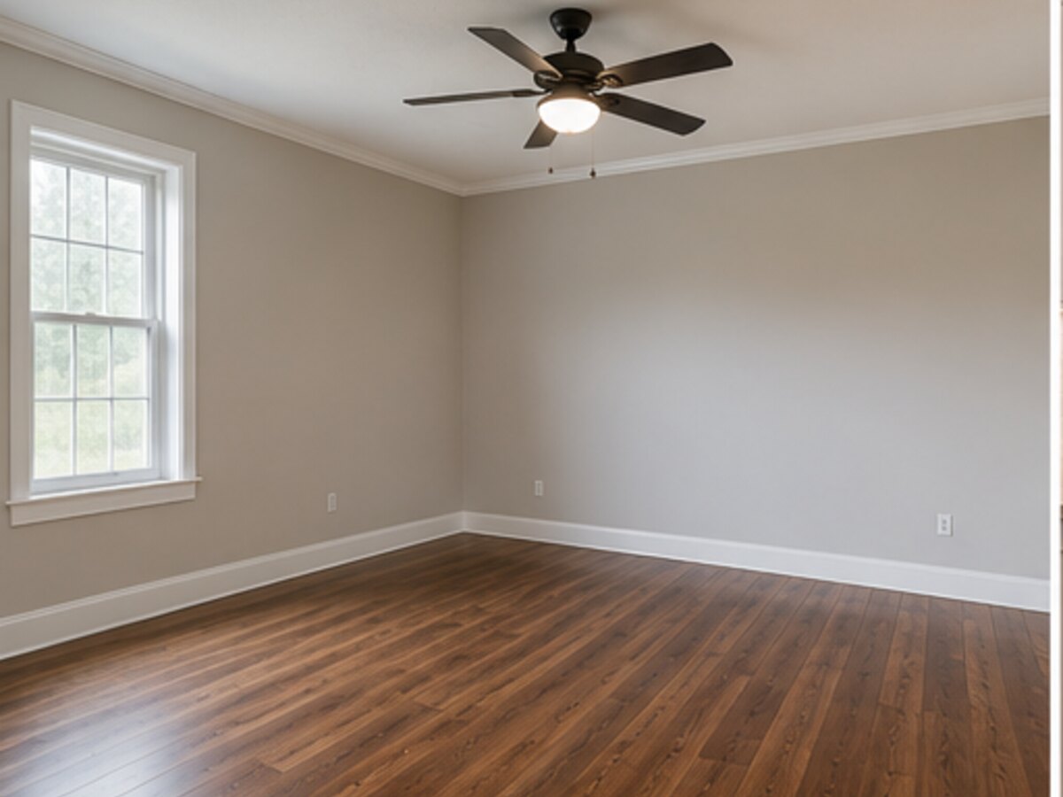 Illustrative restored interior after water damage repair